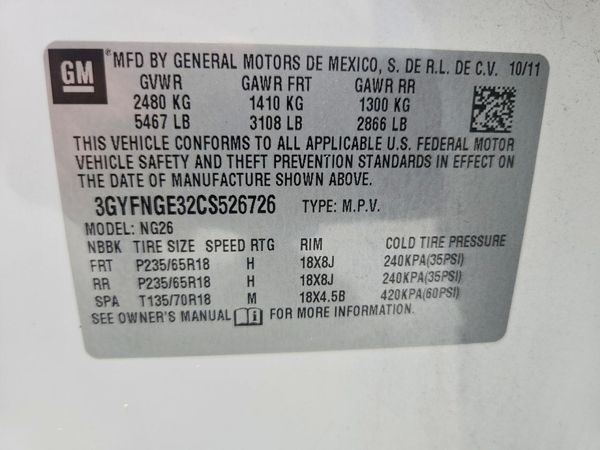 2012 CADILLAC SRX Base