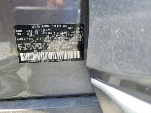 2022 SUBARU OUTBACK Limited