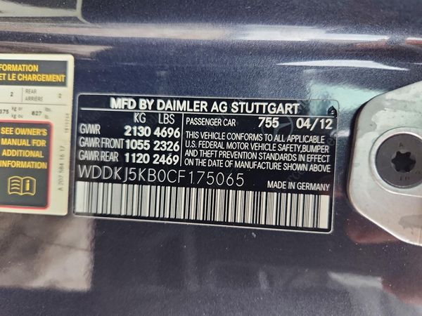 2012 MERCEDES-BENZ E E350
