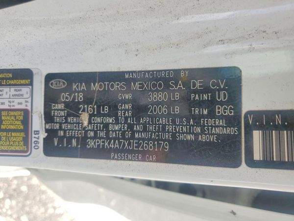 2018 KIA FORTE LX Base