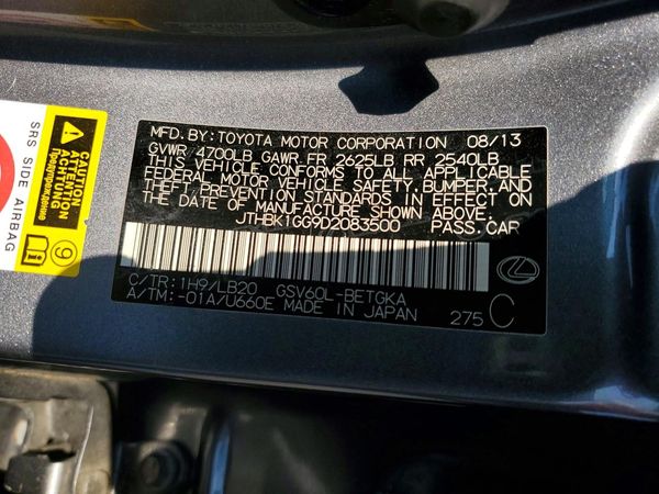 2013 LEXUS ES 350