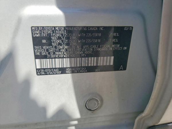 2015 TOYOTA RAV4 Limited (G Grade)