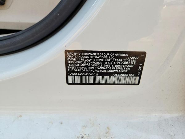 2021 VOLKSWAGEN PASSAT SE