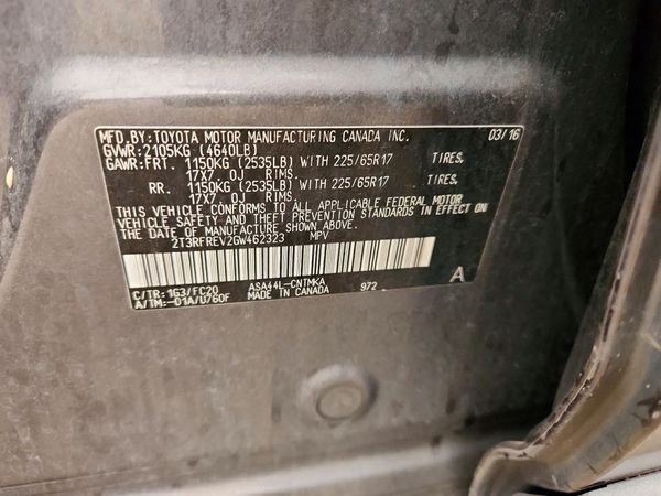 2016 TOYOTA RAV4 XLE (M Grade)