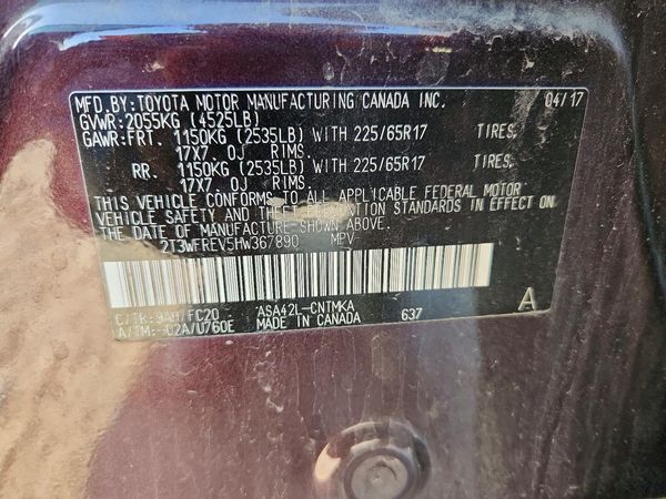 2017 TOYOTA RAV4 XLE