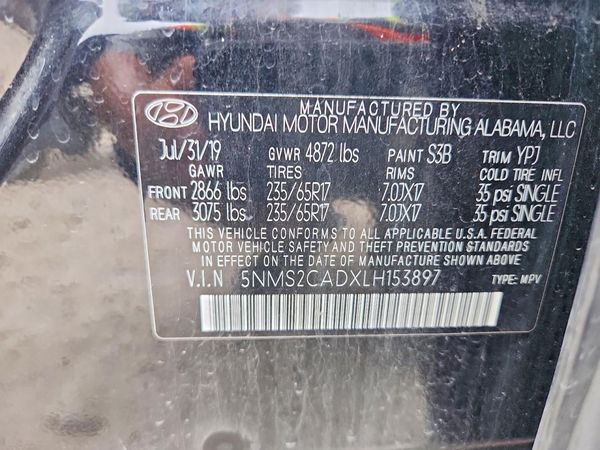 2020 HYUNDAI SANTA FE SE