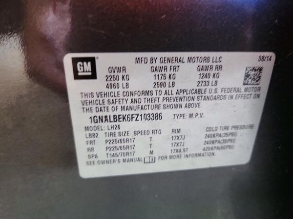 2015 CHEVROLET EQUINOX 1LT