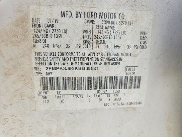 2019 FORD EDGE SEL