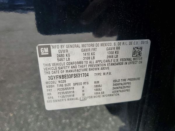 2015 CADILLAC SRX Luxury