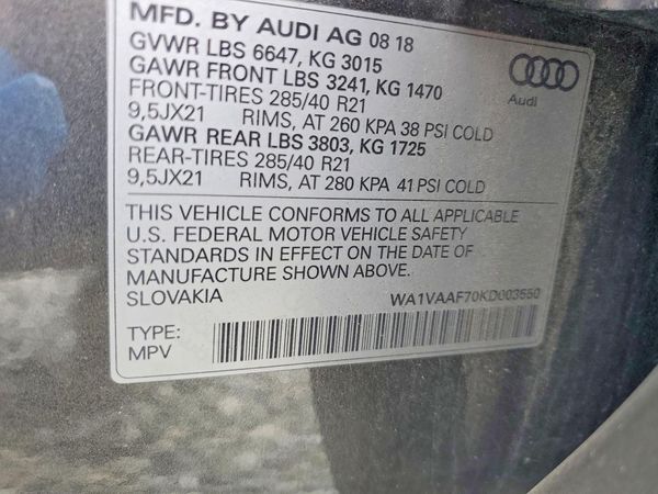 2019 AUDI Q7 quattro Prestige