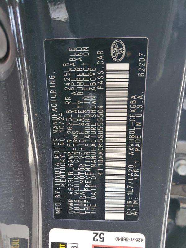 2025 TOYOTA CAMRY