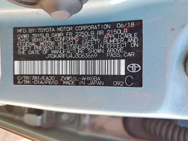 2018 TOYOTA PRIUS
