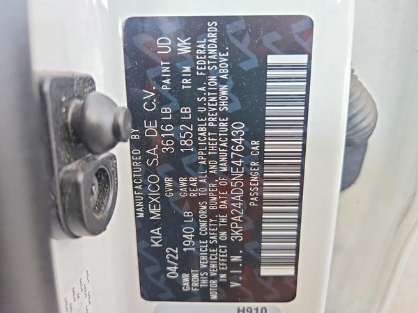 2022 KIA RIO LX, S