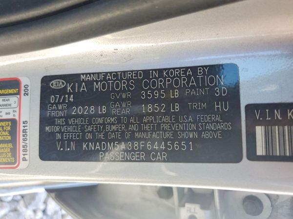 2015 KIA RIO GL - Middle-low