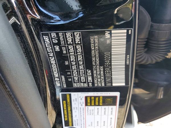 2020 MERCEDES-BENZ GLC COUPE GLC300-4M — VINS