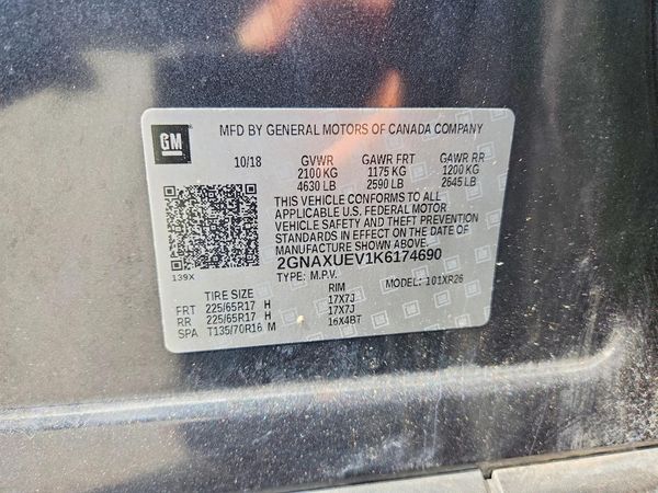 2019 CHEVROLET EQUINOX LT (1LT)
