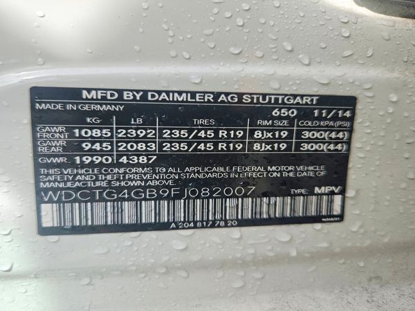 2015 MERCEDES-BENZ GLA GLA250 4-MATIC