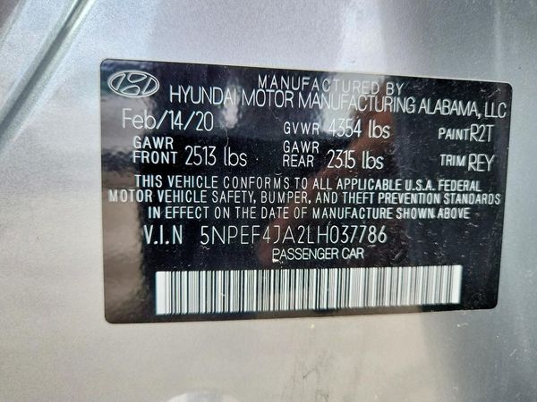 2020 HYUNDAI SONATA