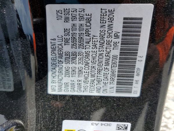 2026 HONDA CRV Sport Touring — VINS