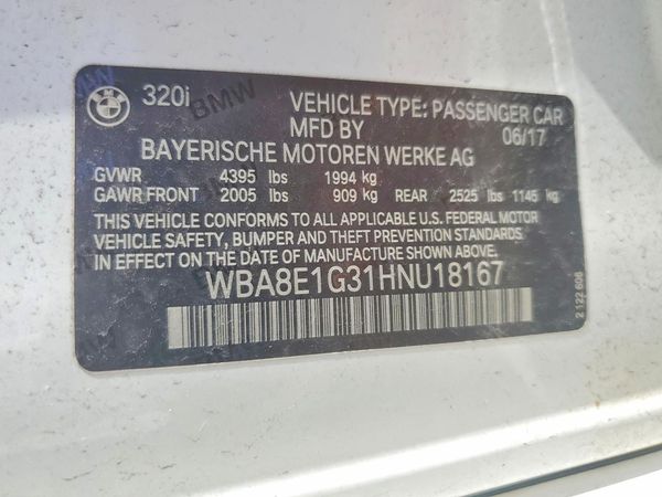 2017 BMW 320I SA