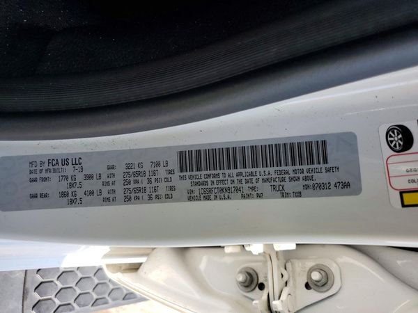 2019 RAM 1500 Tradesman — VINS