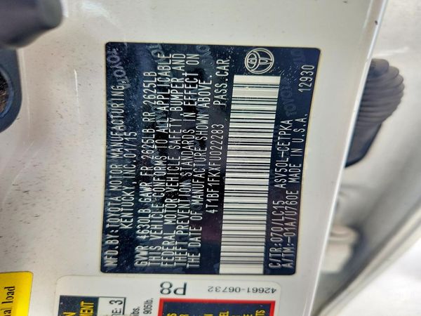 2015 TOYOTA CAMRY
