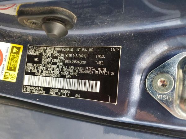2018 TOYOTA HIGHLANDER SE/XLE