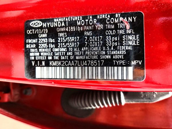2020 HYUNDAI KONA SEL