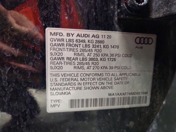 2021 AUDI Q7 quattro Premium