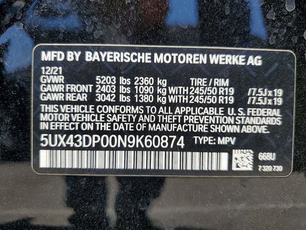 2022 BMW X3 sDrive30i