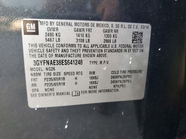 2014 CADILLAC SRX Standard