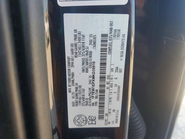 2021 FORD F150