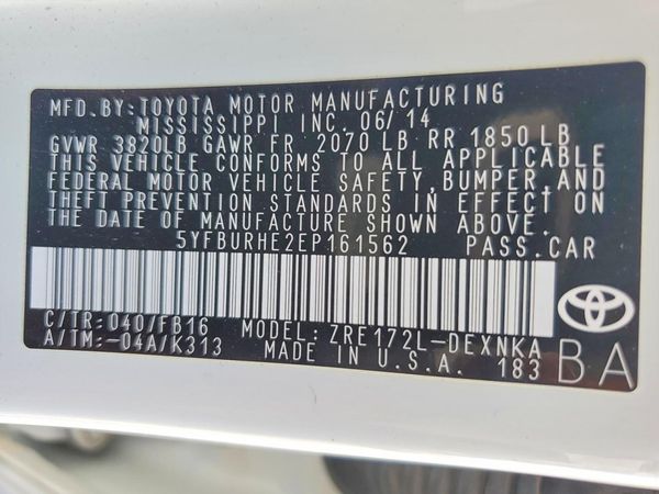 2014 TOYOTA COROLLA L/LE