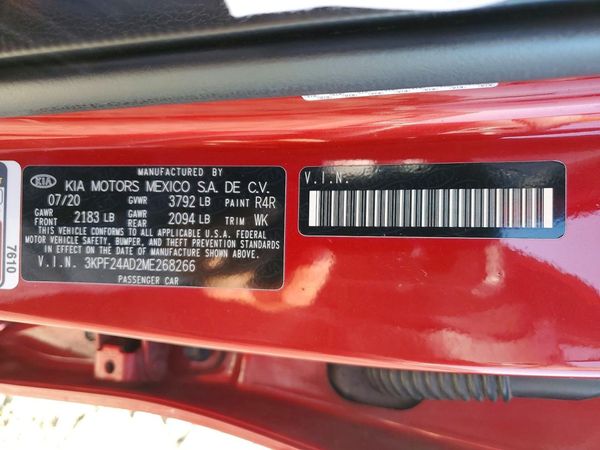 2021 KIA FORTE FE, LXS