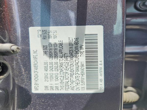 2019 HONDA CRV EX-L/EX-L Navi — VINS