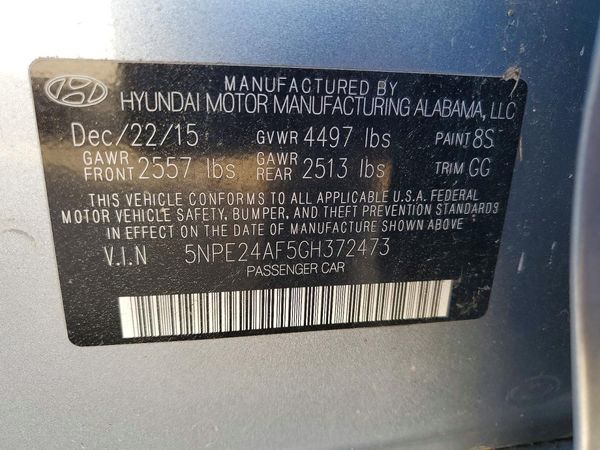 2016 HYUNDAI SONATA