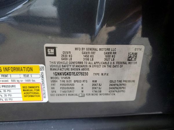 2014 CHEVROLET TRAVERSE 1LT