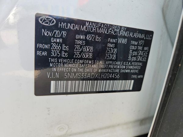 2020 HYUNDAI SANTA FE SEL