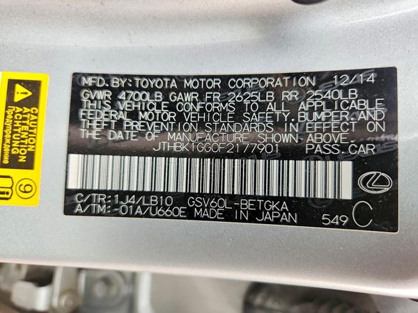 2015 LEXUS ES 350