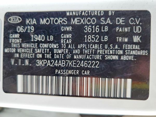 2019 KIA RIO LX, S