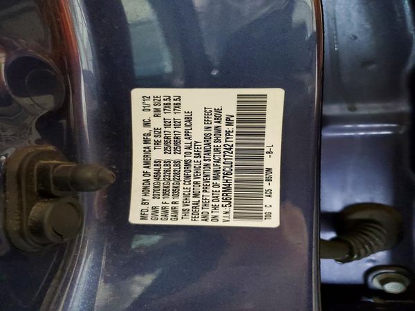 2012 HONDA CRV EX-L