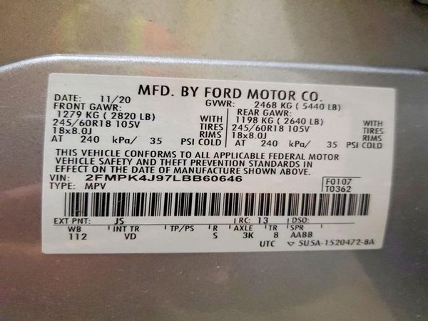 2020 FORD EDGE SEL