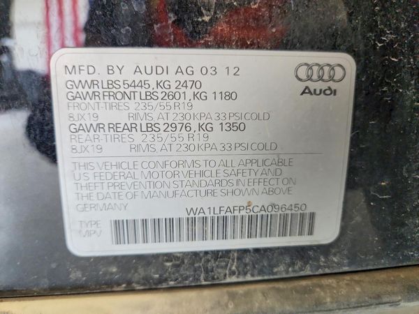 2012 AUDI Q5 Premium Plus
