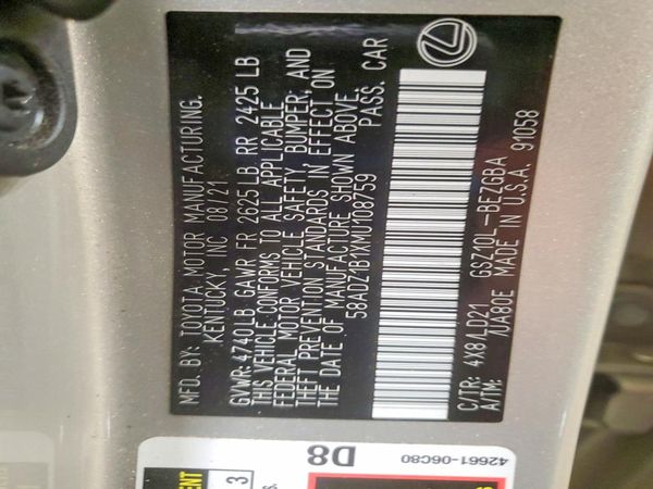 2021 LEXUS ES 350 350 Premium