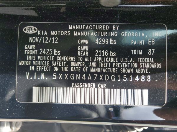 2013 KIA OPTIMA EX