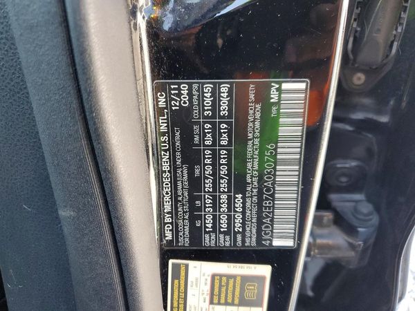 2012 MERCEDES-BENZ ML ML350 BLUETEC 4-MATIC
