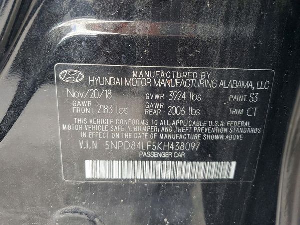2019 HYUNDAI ELANTRA