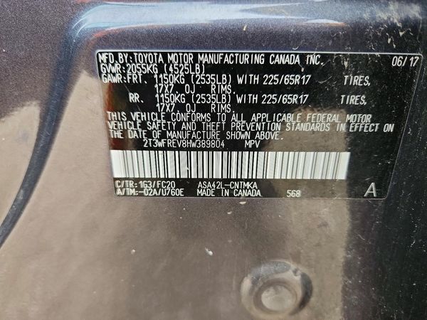2017 TOYOTA RAV4 XLE