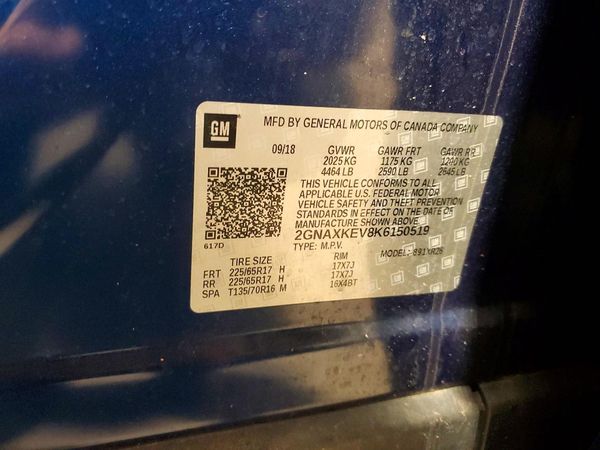 2019 CHEVROLET EQUINOX LT (1LT)