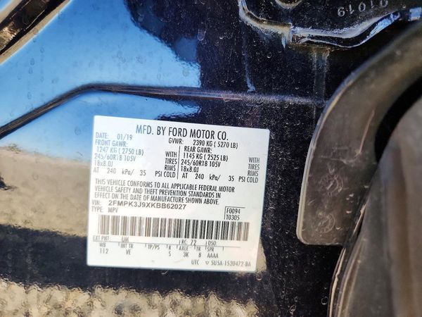 2019 FORD EDGE SEL